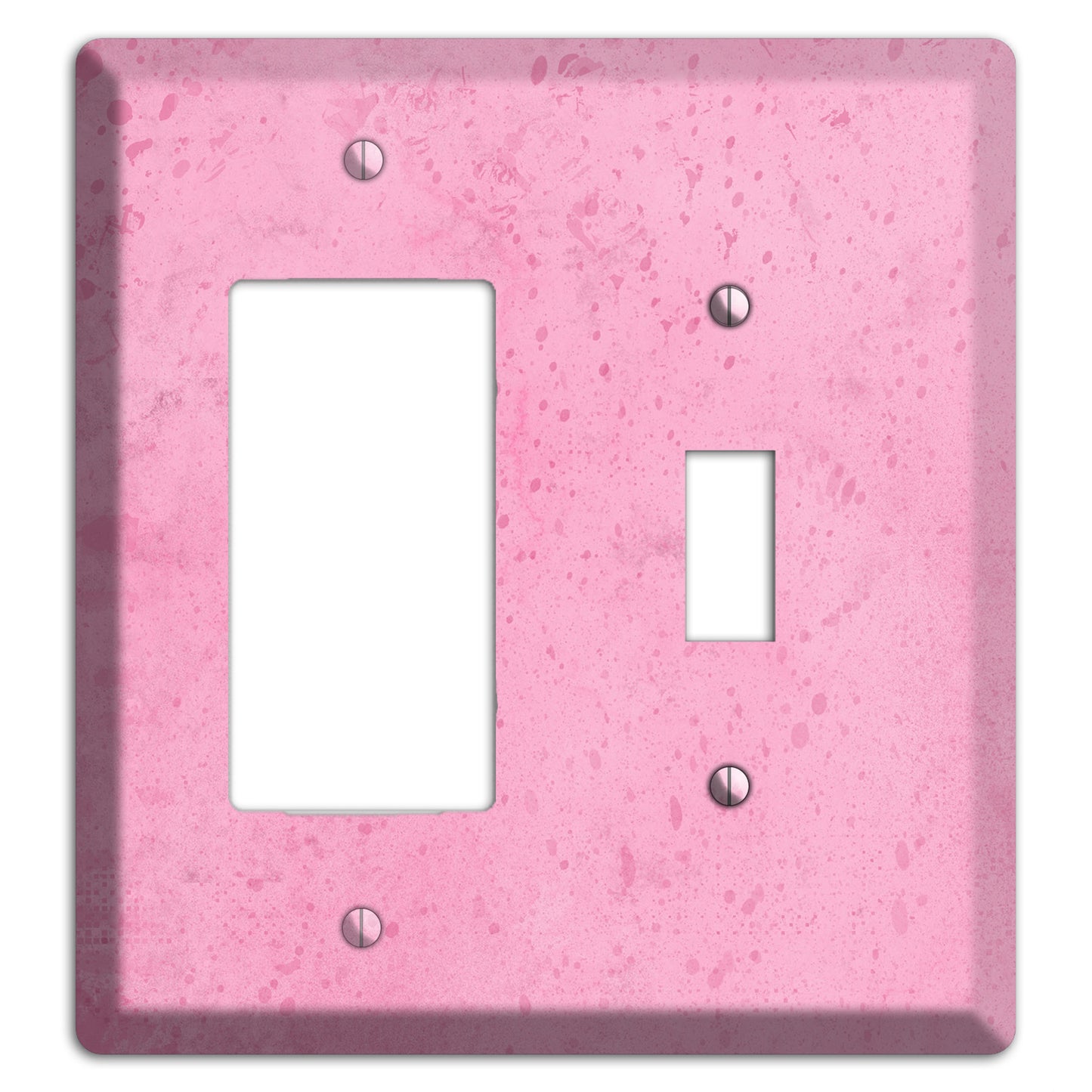 Illusion Pink Texture Rocker / Toggle Wallplate