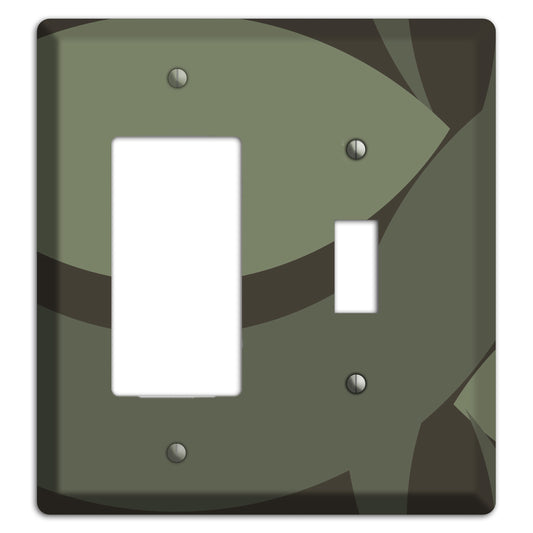 Olive Abstract Rocker / Toggle Wallplate