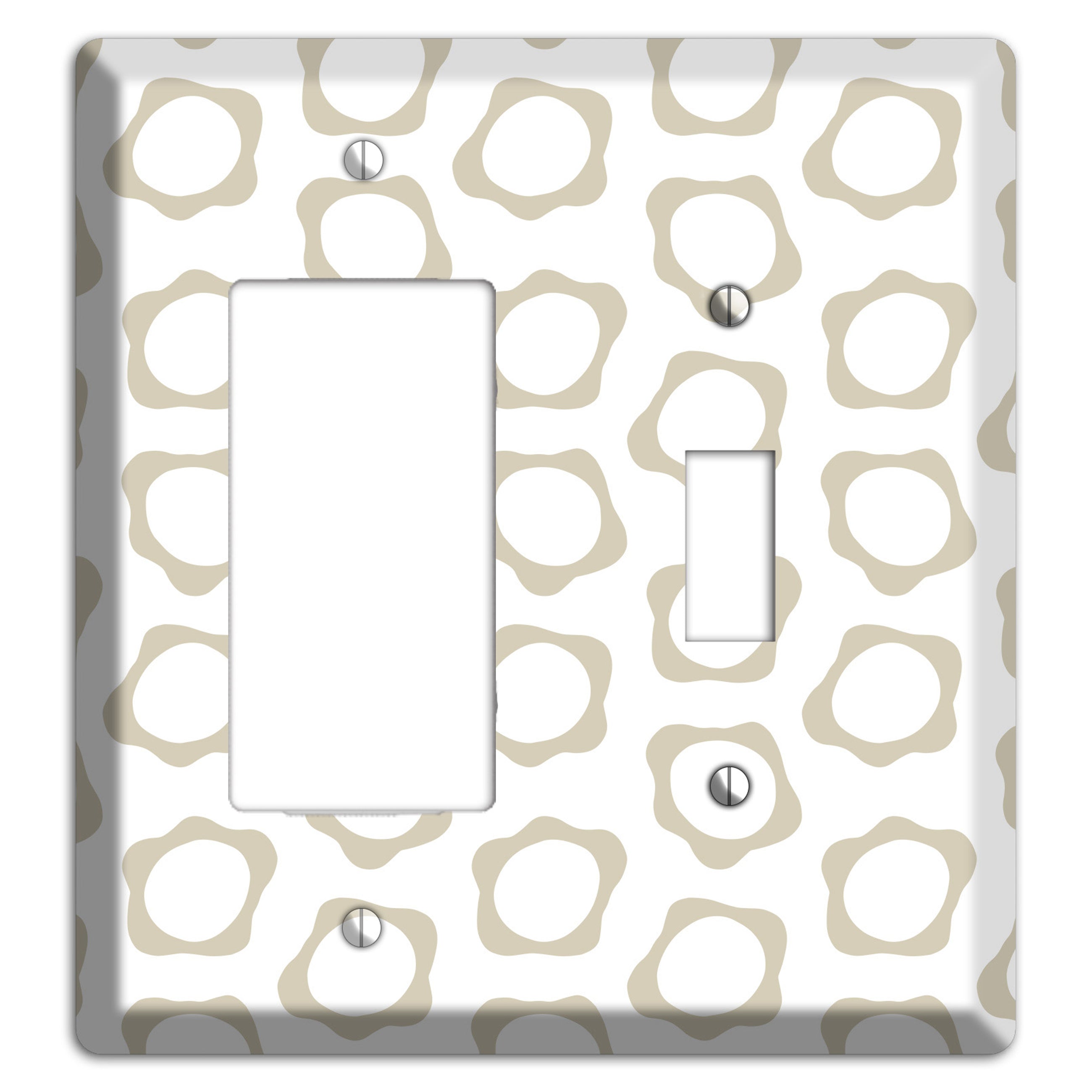 Simple Scandanavian Style X Rocker / Toggle Wallplate