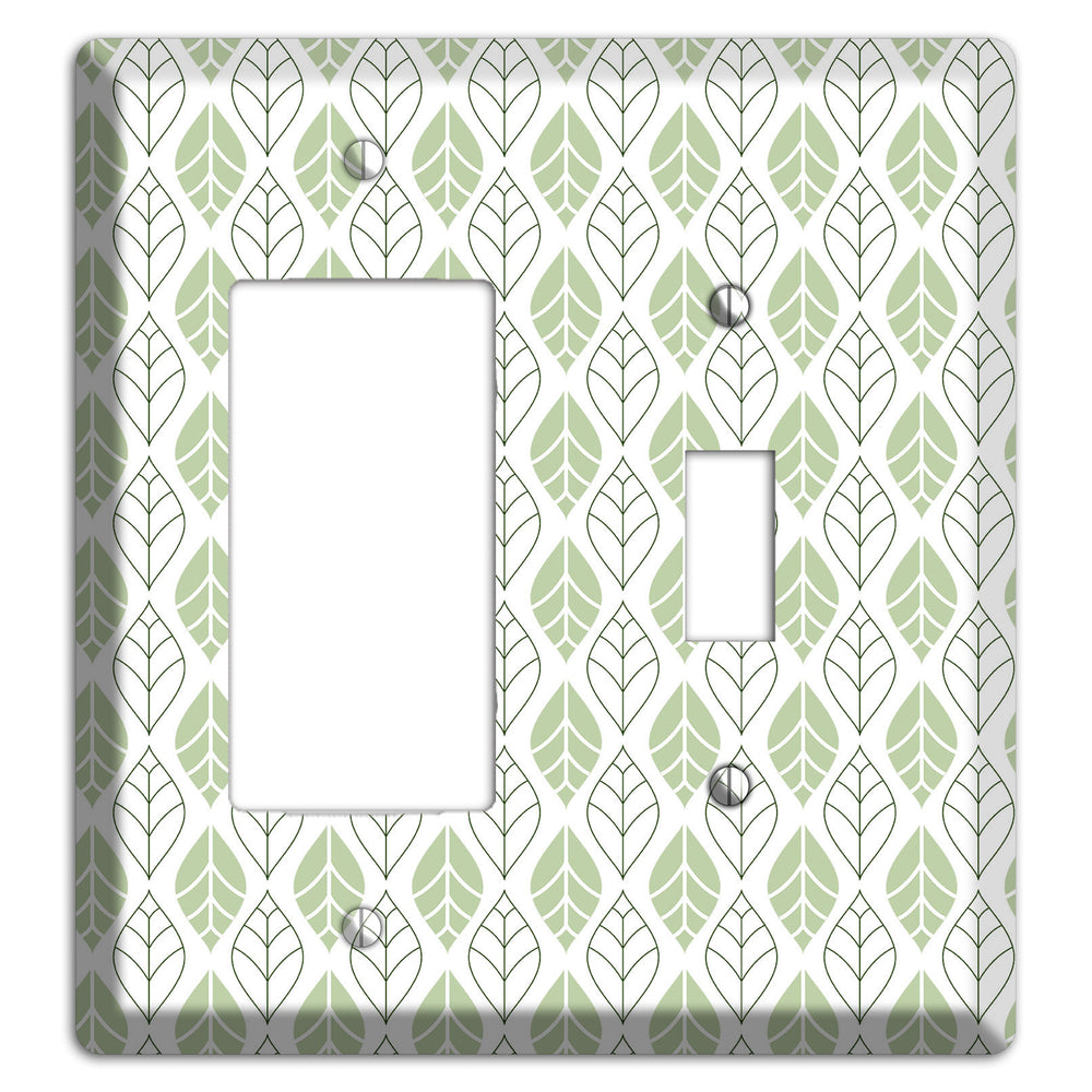 Leaves Style W Rocker / Toggle Wallplate