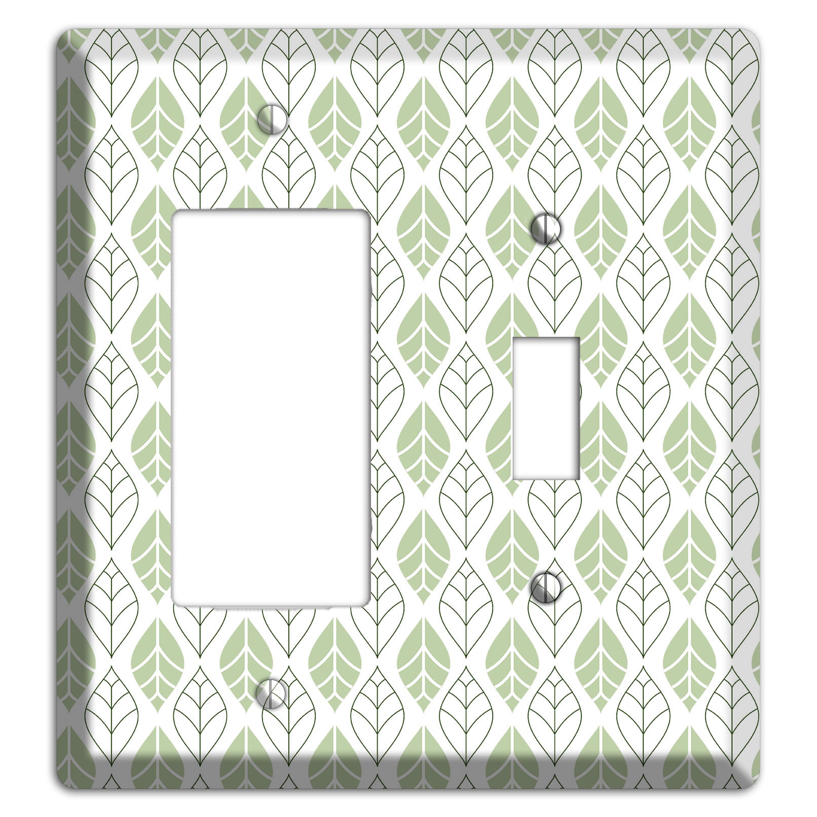 Leaves Style W Rocker / Toggle Wallplate