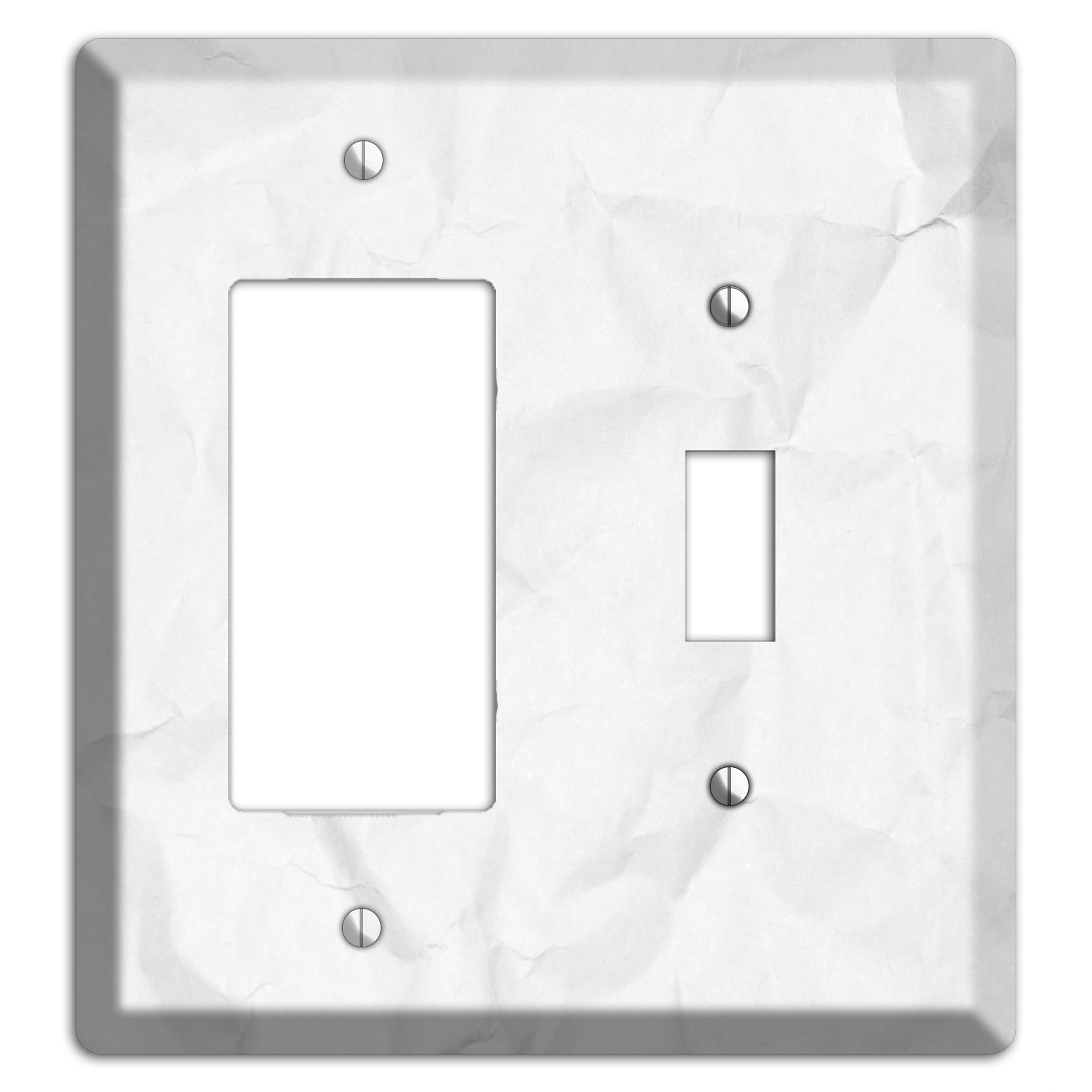 Seashell Crinkled Paper Rocker / Toggle Wallplate