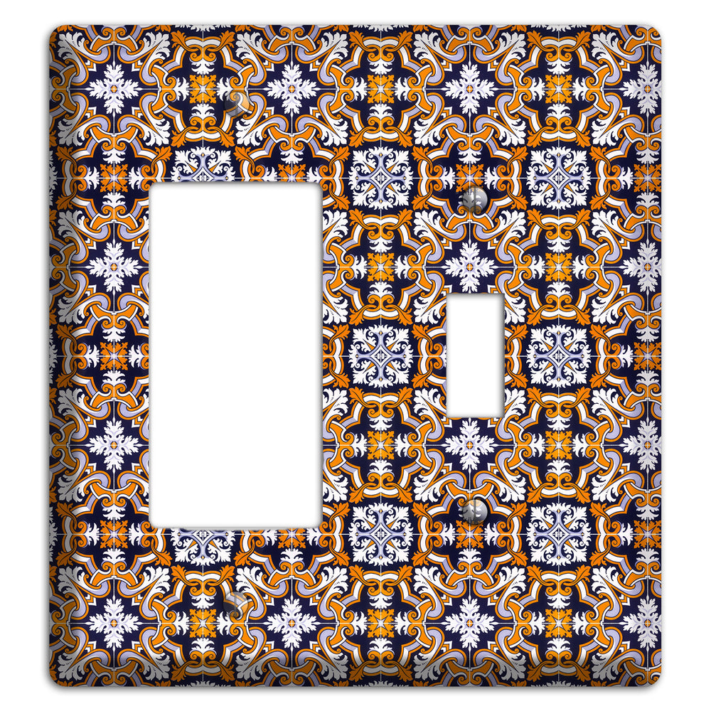 Tavira Tiles 6 Rocker / Toggle Wallplate