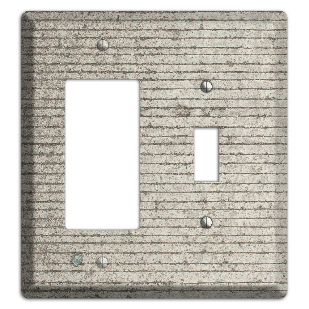 Horizontal Concrete Rocker / Toggle Wallplate