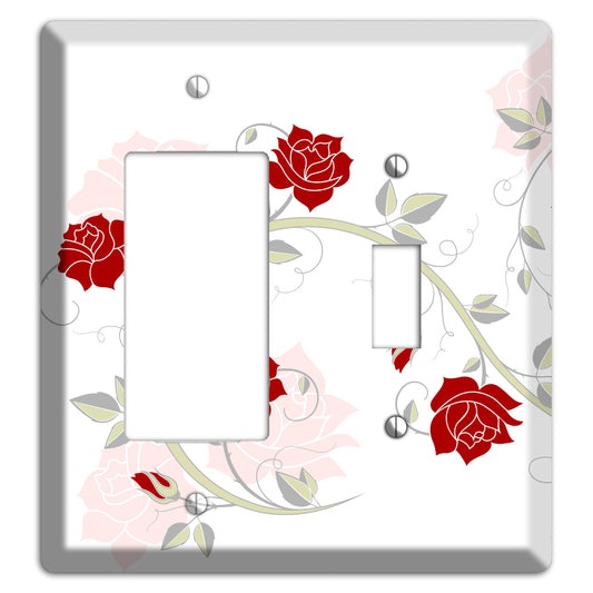 Red Rose Rocker / Toggle Wallplate