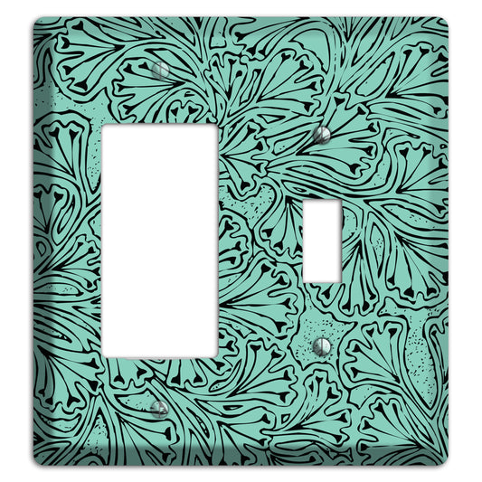 Deco Olive Interlocking Floral Rocker / Toggle Wallplate