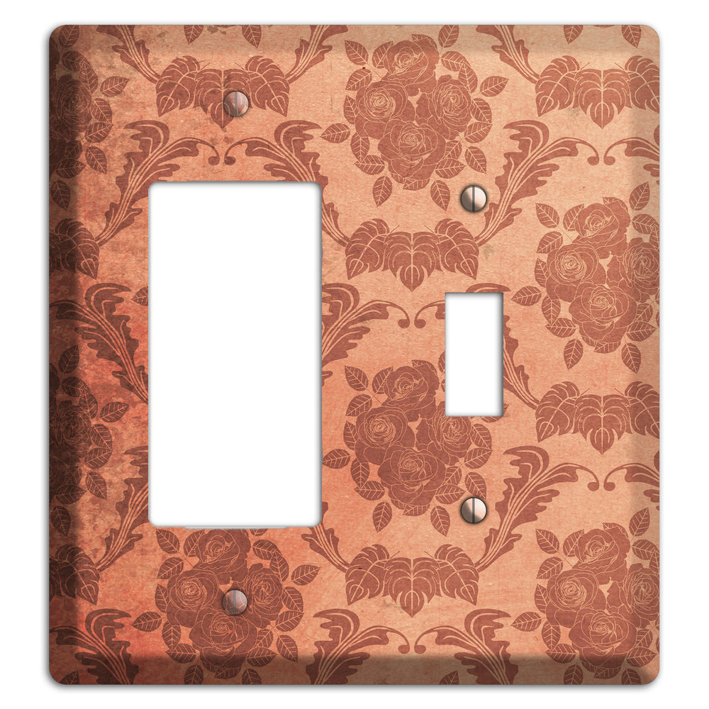 Contessa Vintage Rose Damask Rocker / Toggle Wallplate