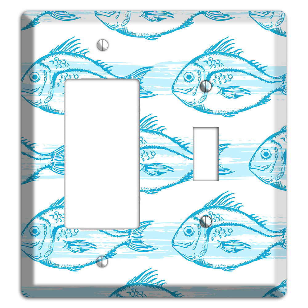Blue Fish Rocker / Toggle Wallplate