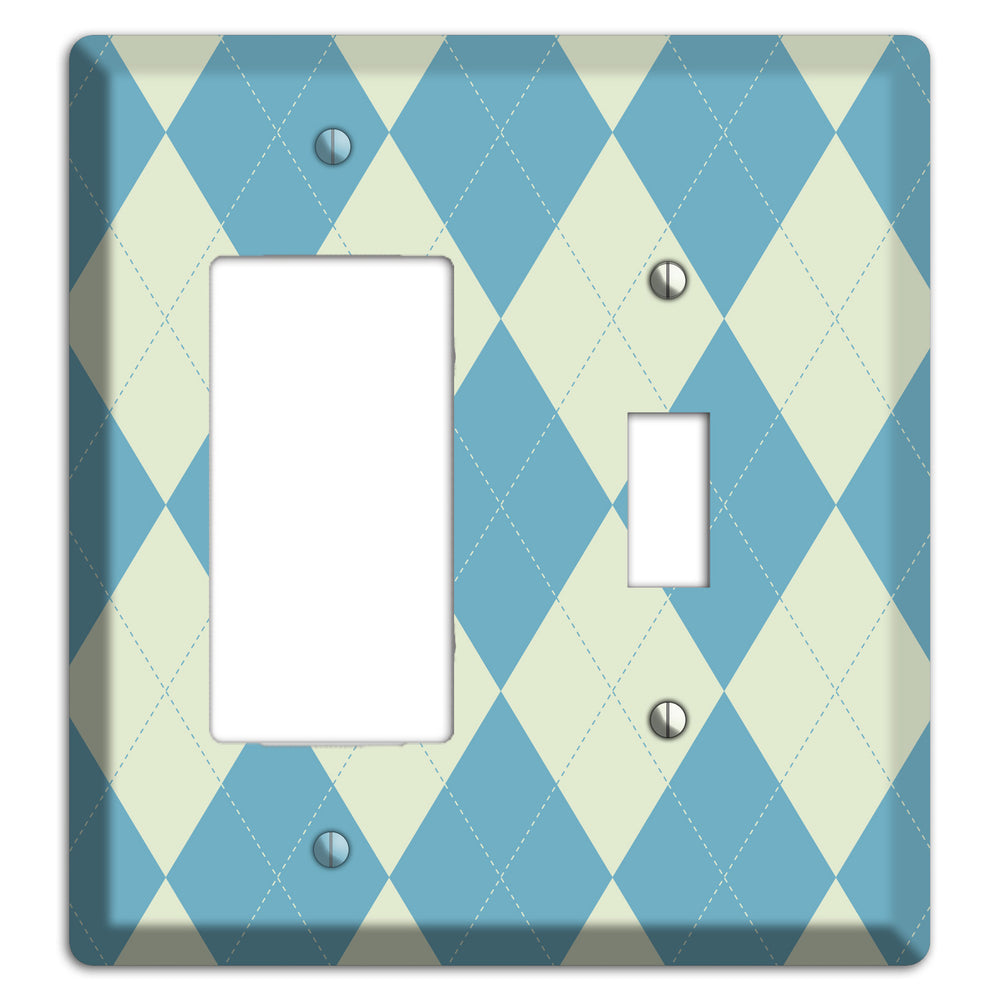 Mustard and Black Plaid Rocker / Toggle Wallplate