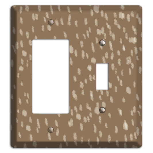 Brown and White Speckle Rocker / Toggle Wallplate
