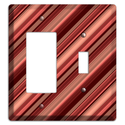 Red Stripes Rocker / Toggle Wallplate