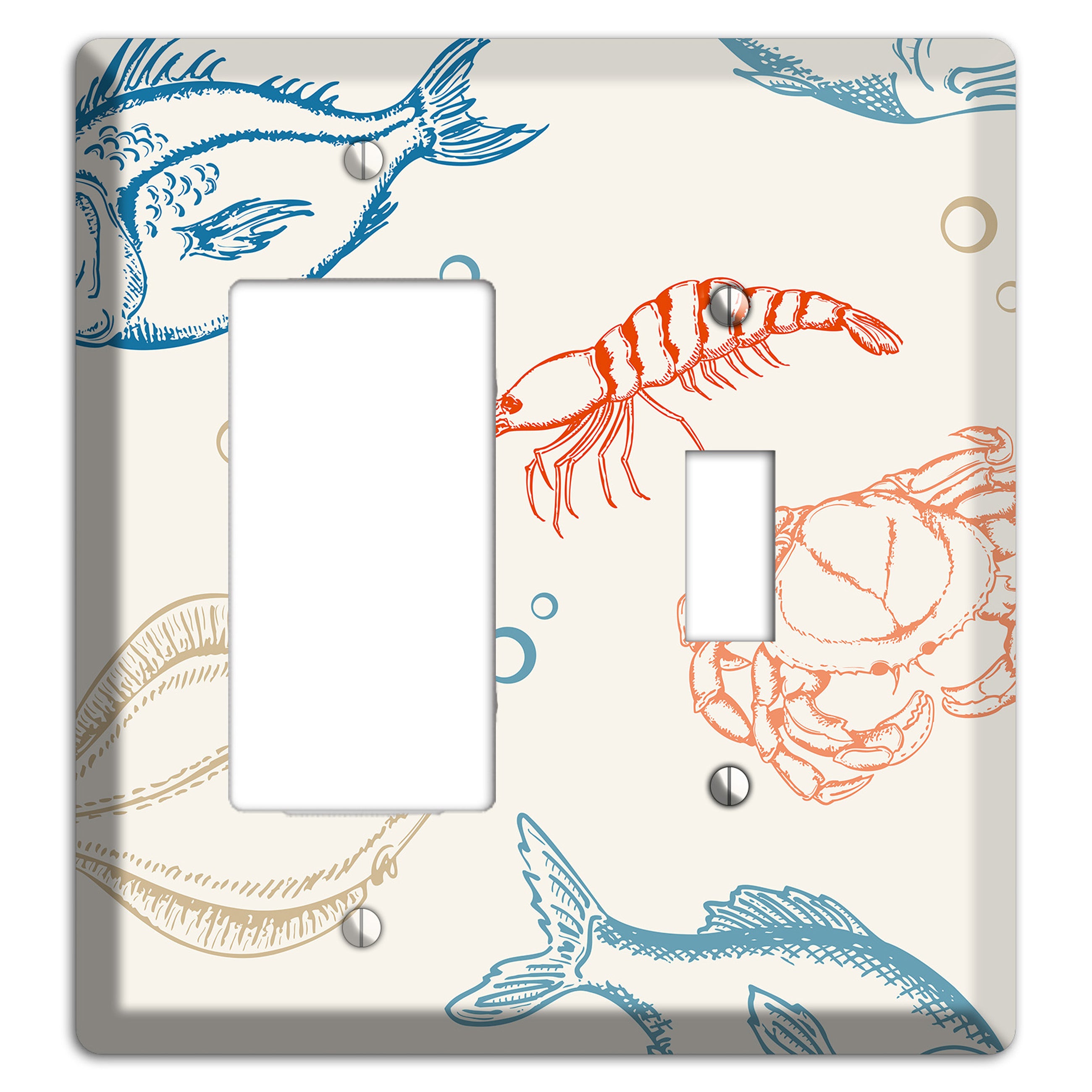 Mixed Sea Life Style 1 Rocker / Toggle Wallplate