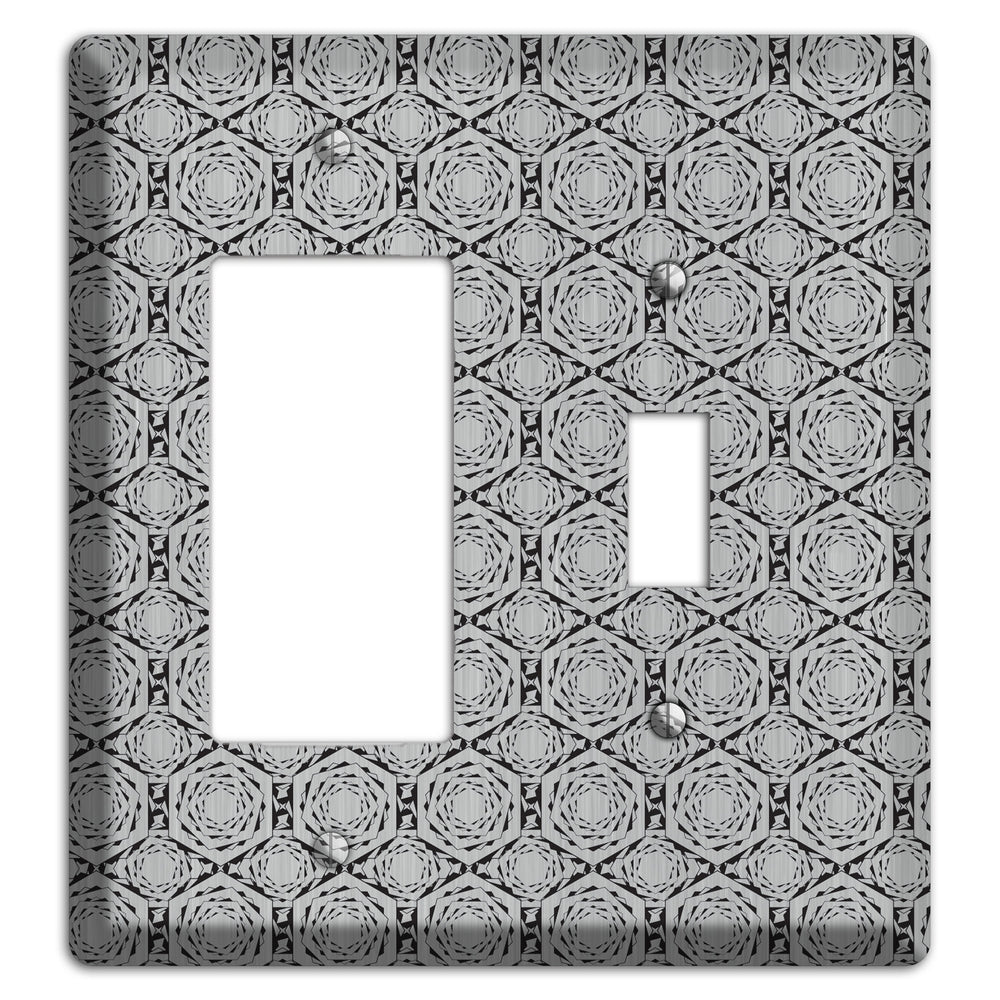 Overly Hexagon Rotation Stainless Steel Rocker / Toggle Wallplate
