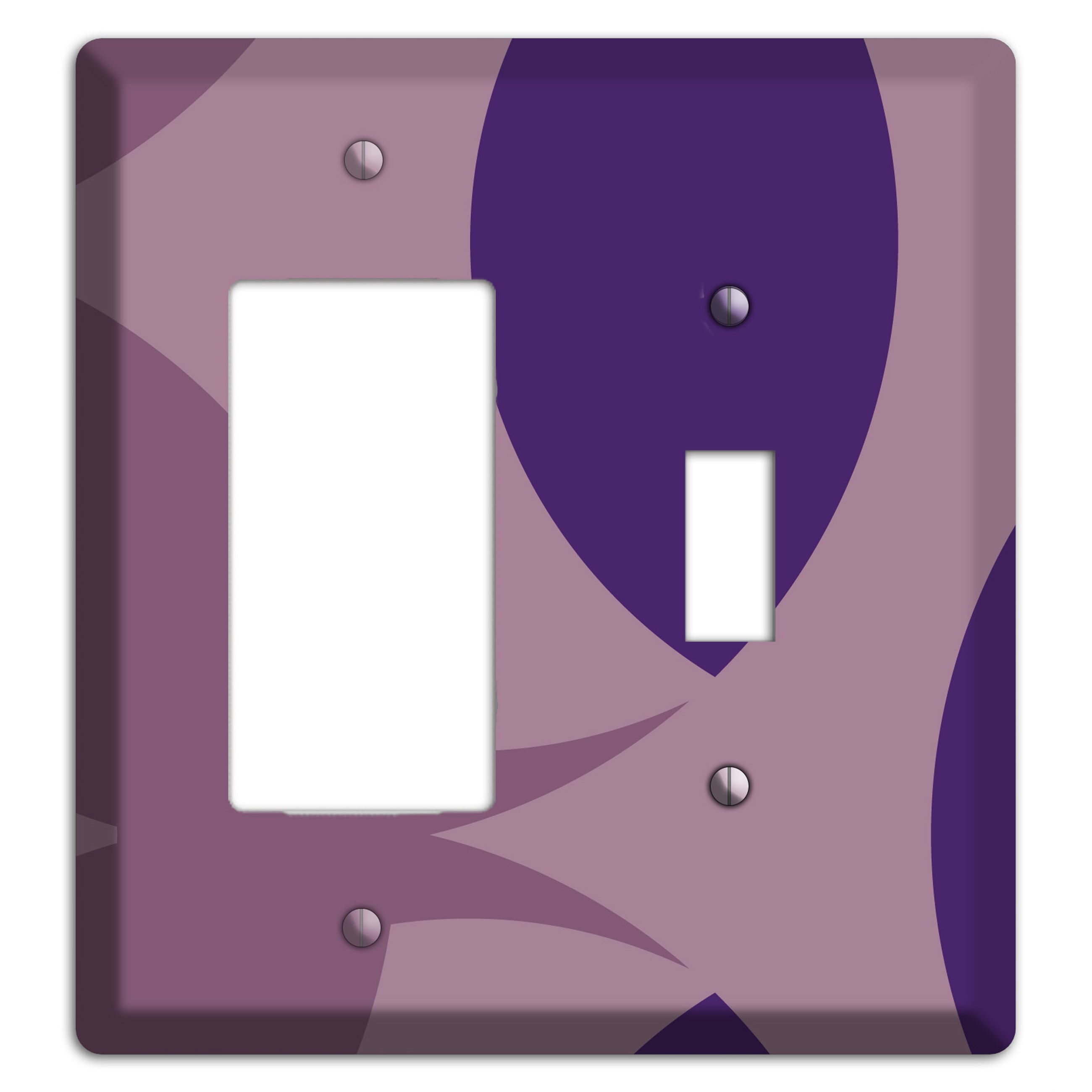 Purple Abstract Rocker / Toggle Wallplate