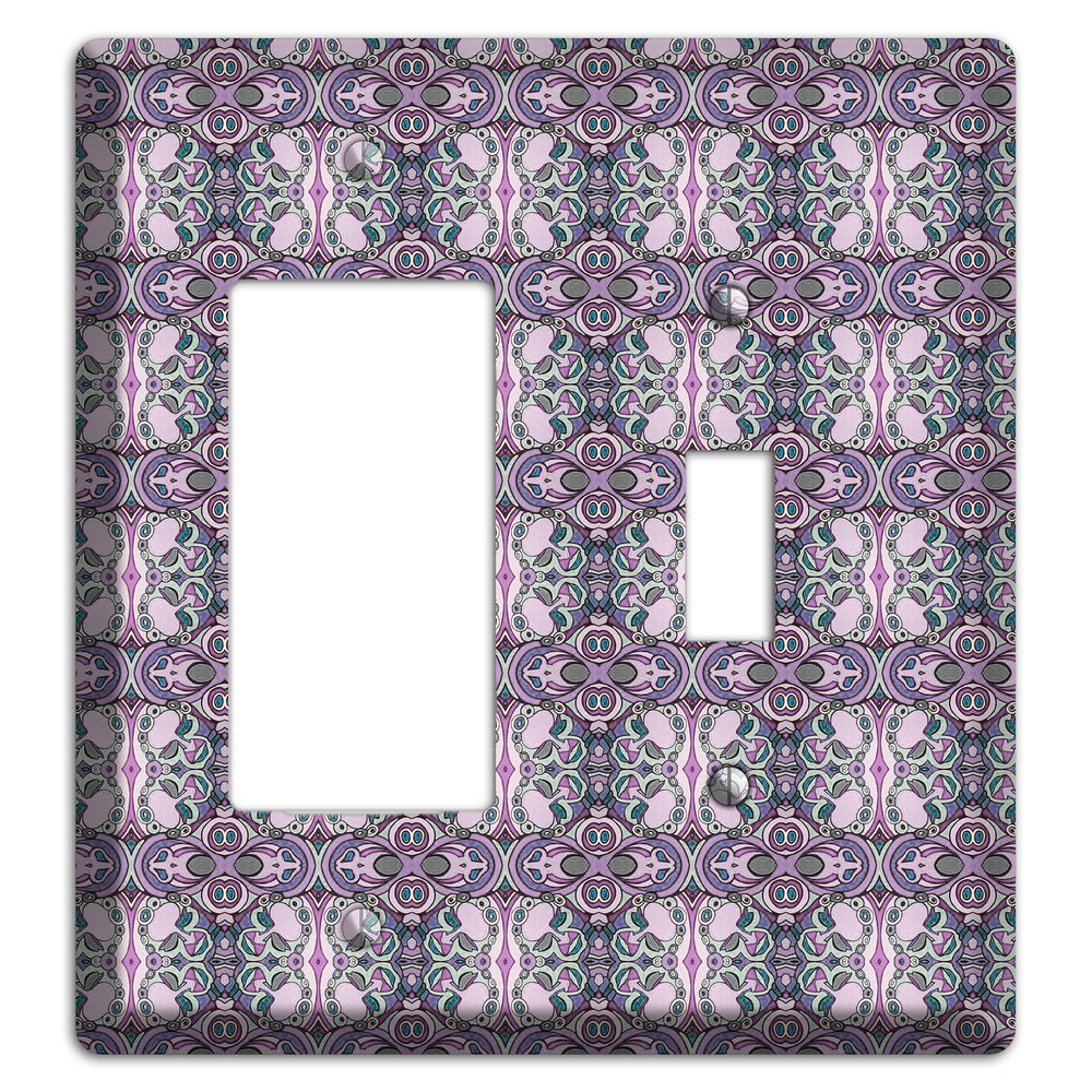 Pink Purple Sage Tapestry Rocker / Toggle Wallplate