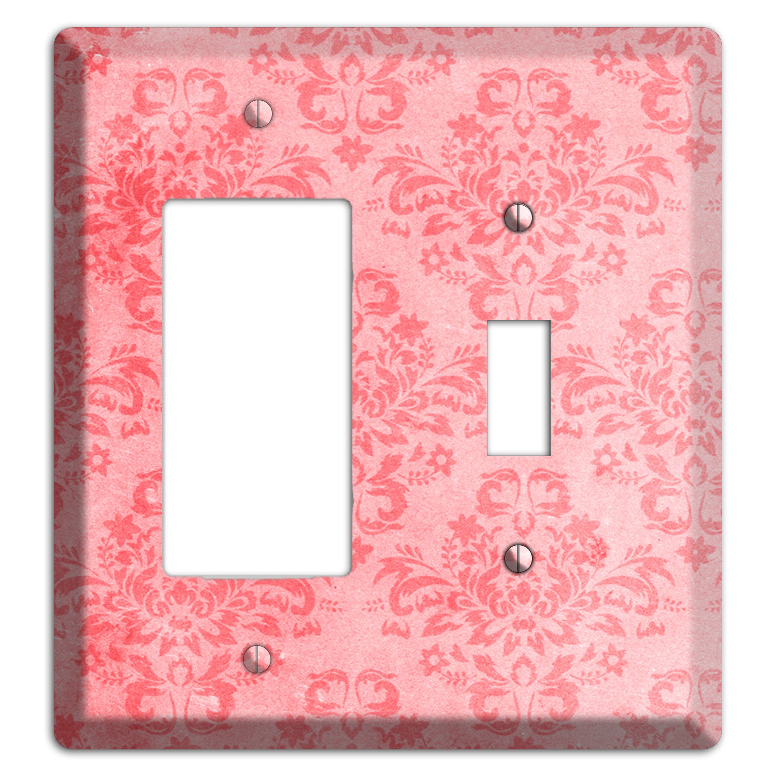 Rose Bud Soft Coral Rocker / Toggle Wallplate