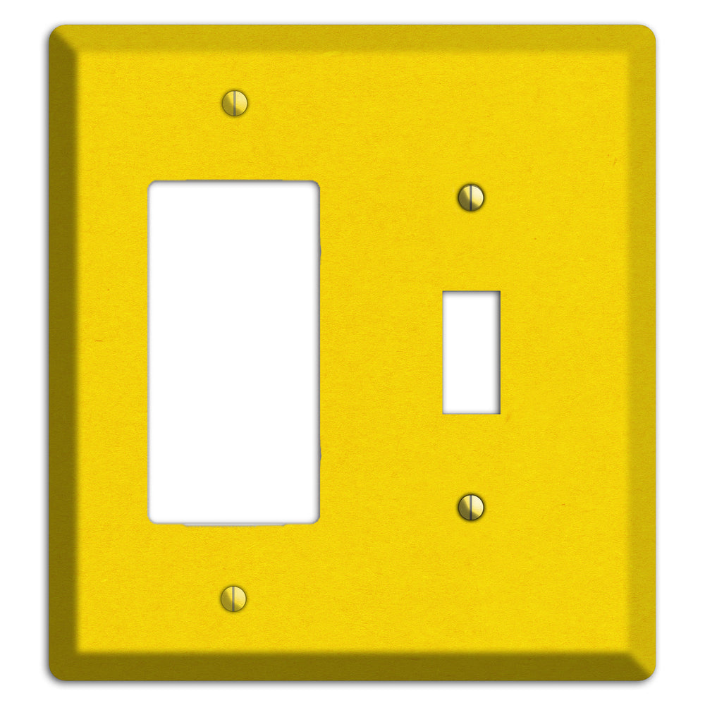 Tangerine Yellow Kraft Rocker / Toggle Wallplate