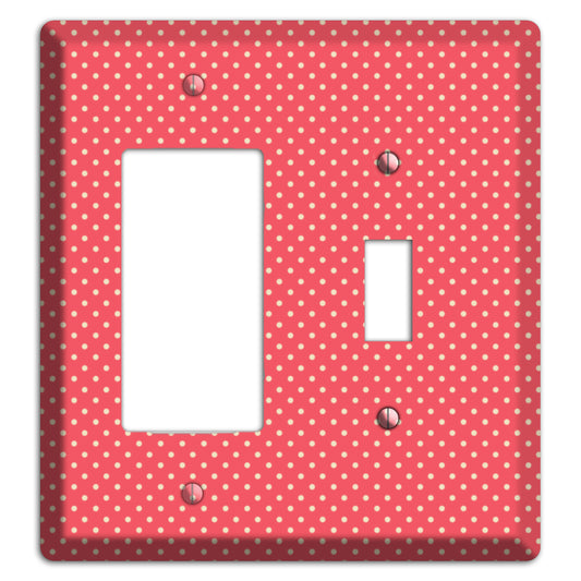 Multi Pink Tiny Polka Dots Rocker / Toggle Wallplate
