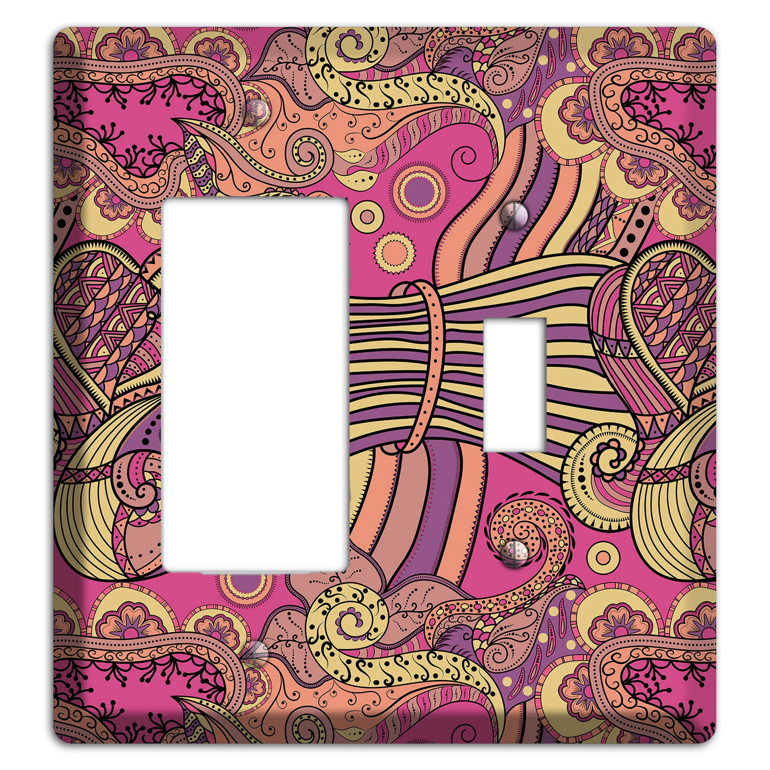 Retro Flourish 1 Rocker / Toggle Wallplate