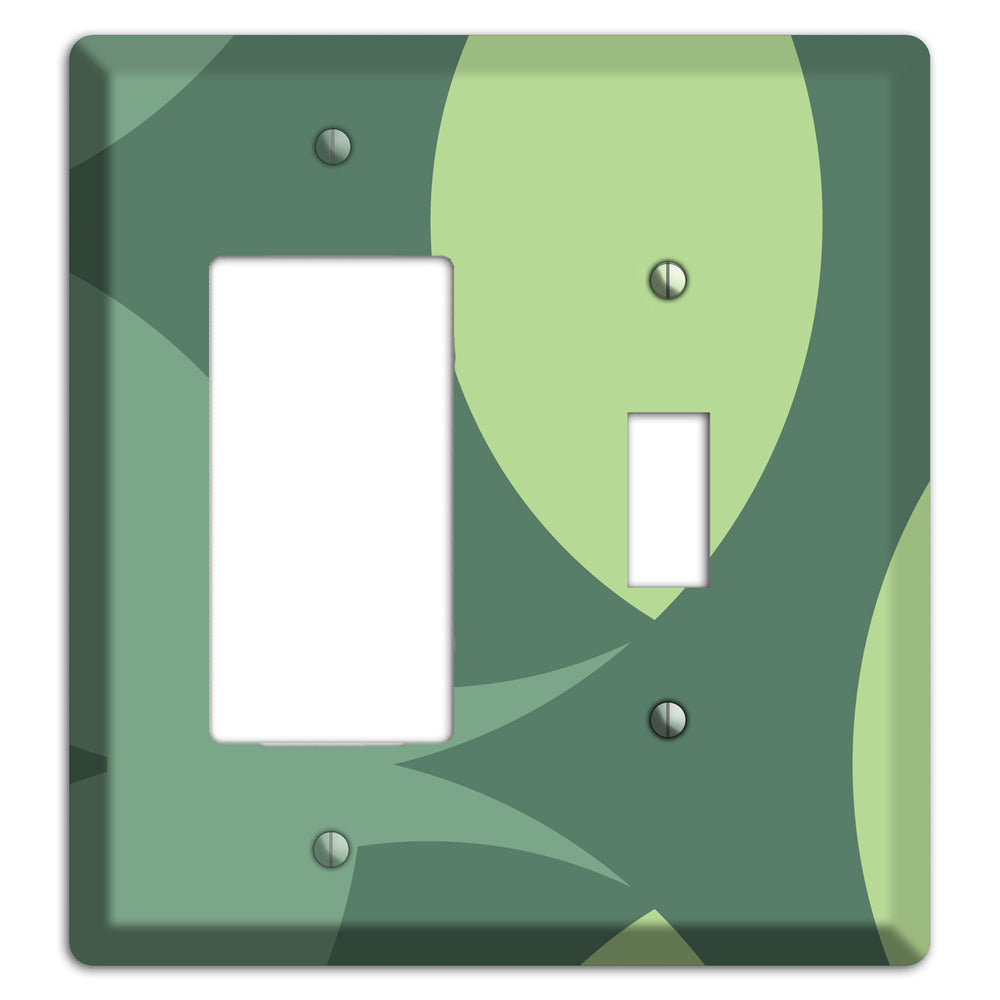 Green Abstract Rocker / Toggle Wallplate