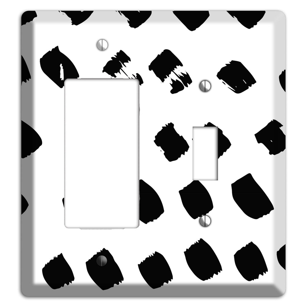 Ink Brushstrokes 4 Rocker / Toggle Wallplate