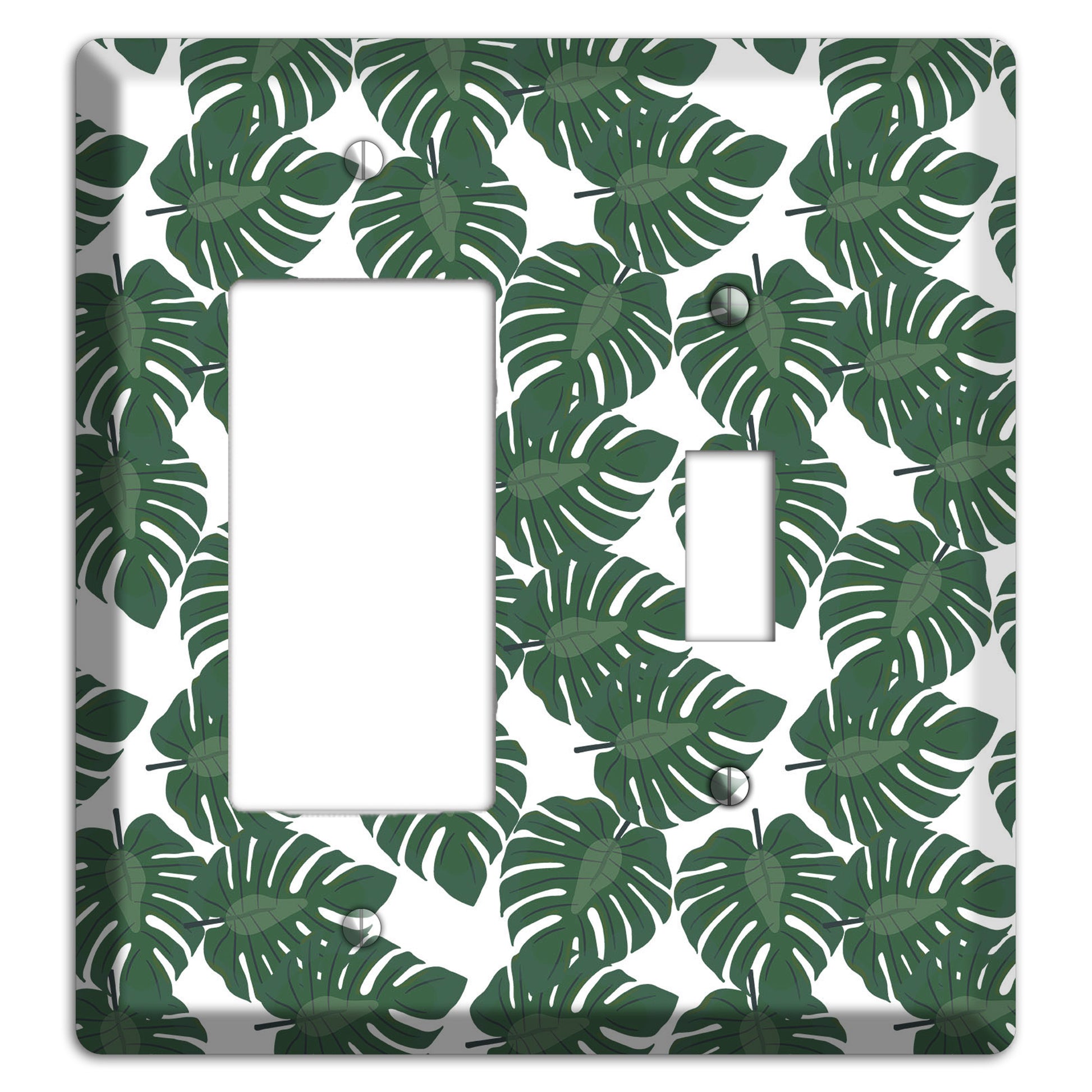 Leaves Style EE Rocker / Toggle Wallplate