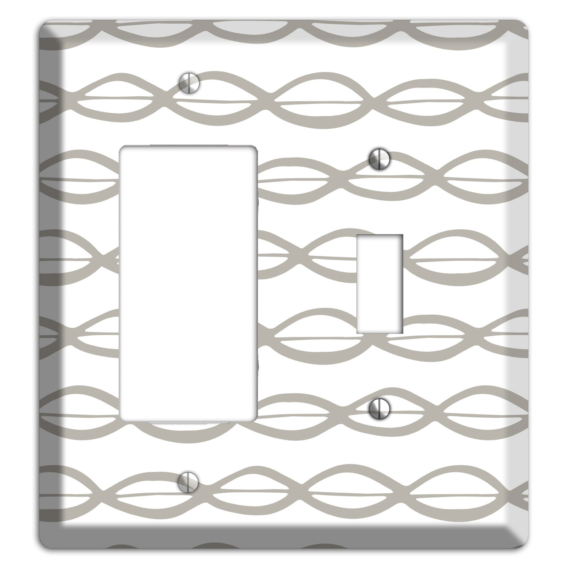 Simple Scandanavian Style D Rocker / Toggle Wallplate