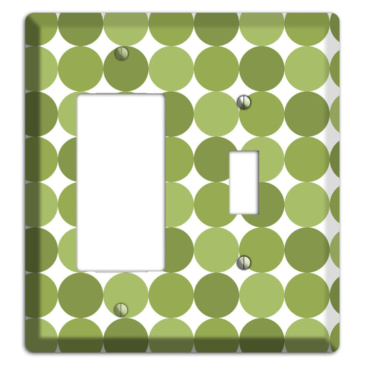 Multi Olive Tiled Dots Rocker / Toggle Wallplate