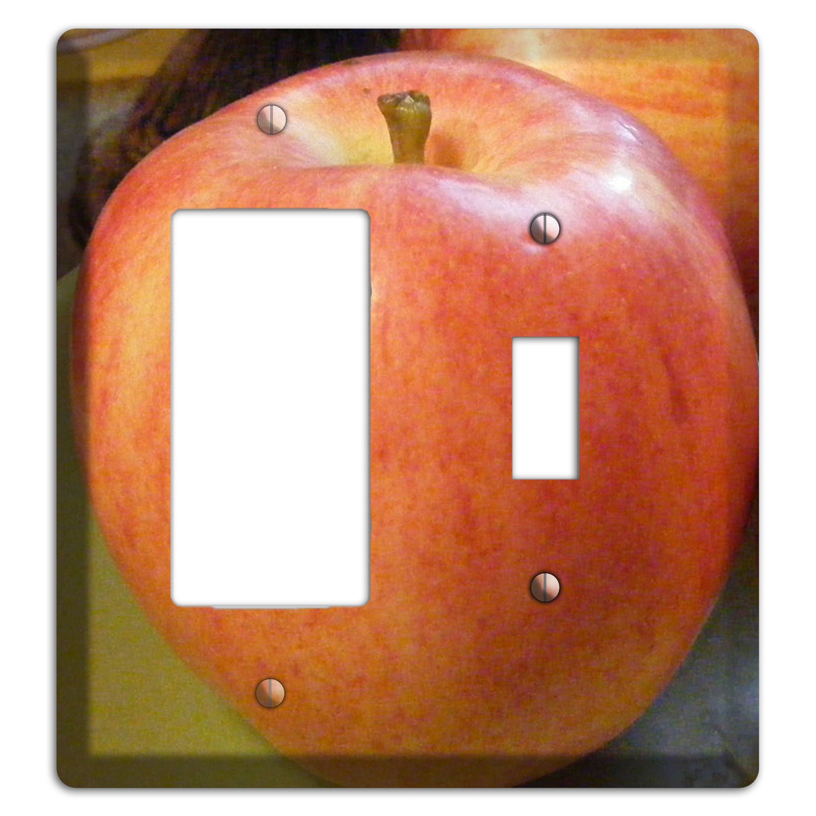 Large Apple Rocker / Toggle Wallplate