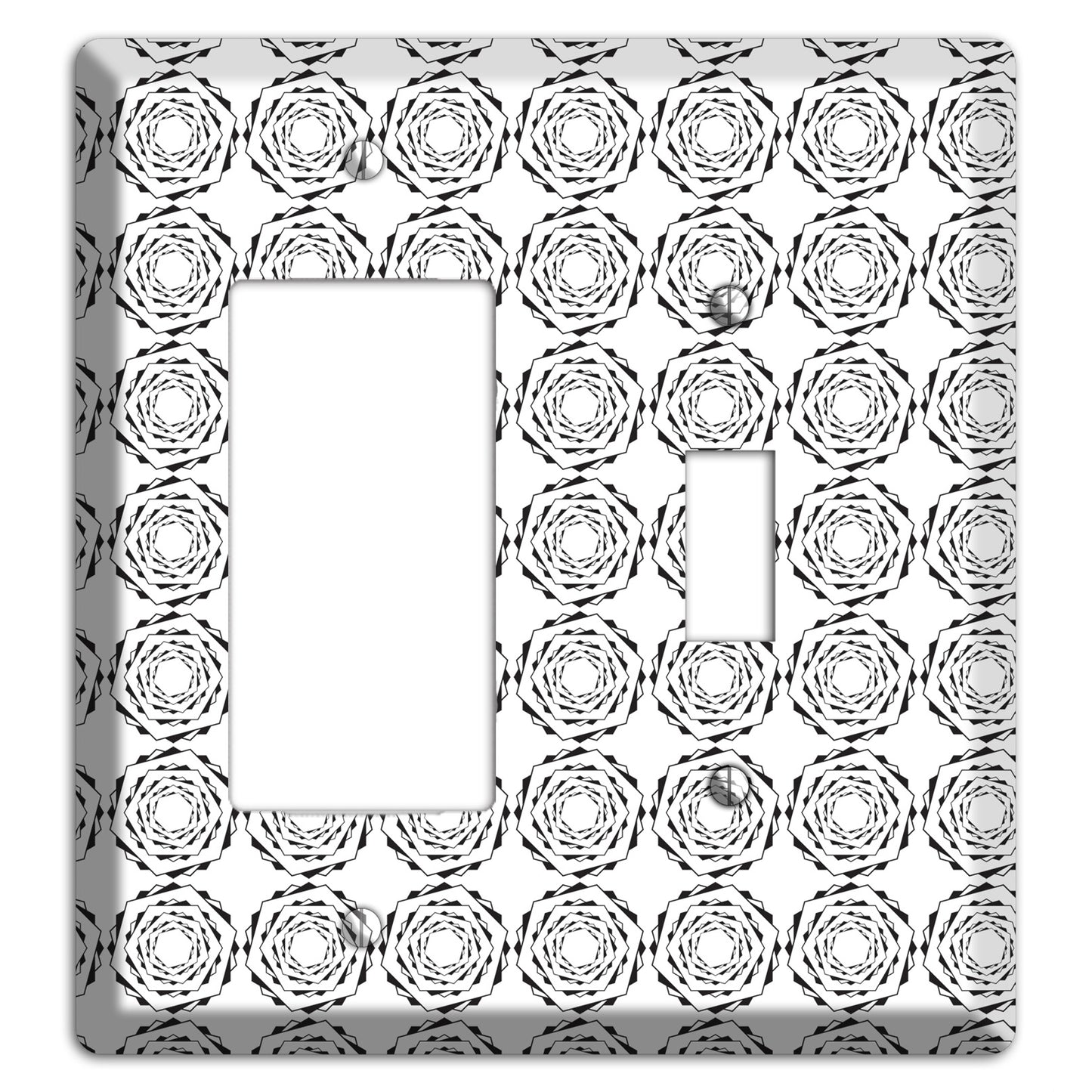 Hexagon Rotation Repeat Rocker / Toggle Wallplate