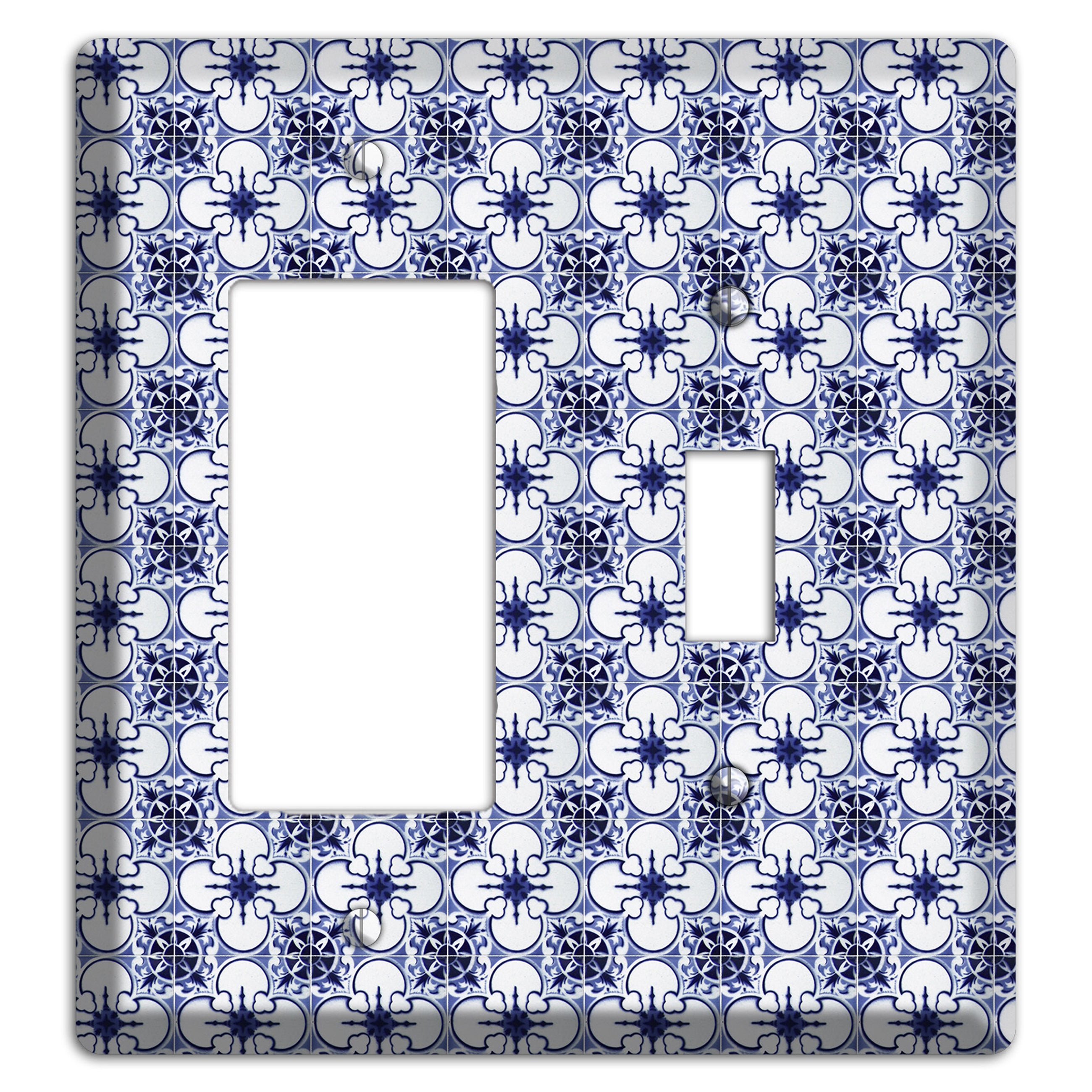 Tavira Tiles 9 Rocker / Toggle Wallplate