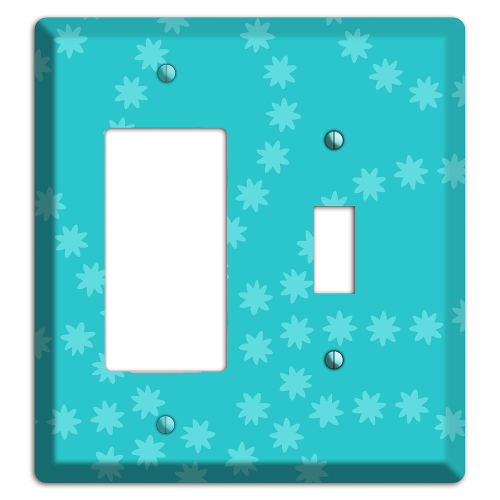 Multi Turquoise Constellation Rocker / Toggle Wallplate