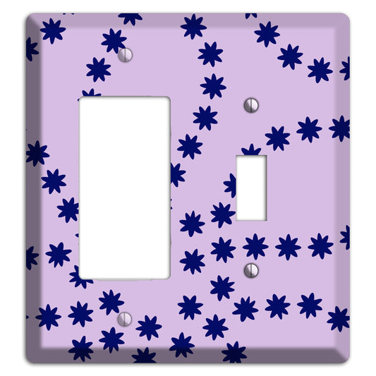 Lavender with Purple Constellation Rocker / Toggle Wallplate