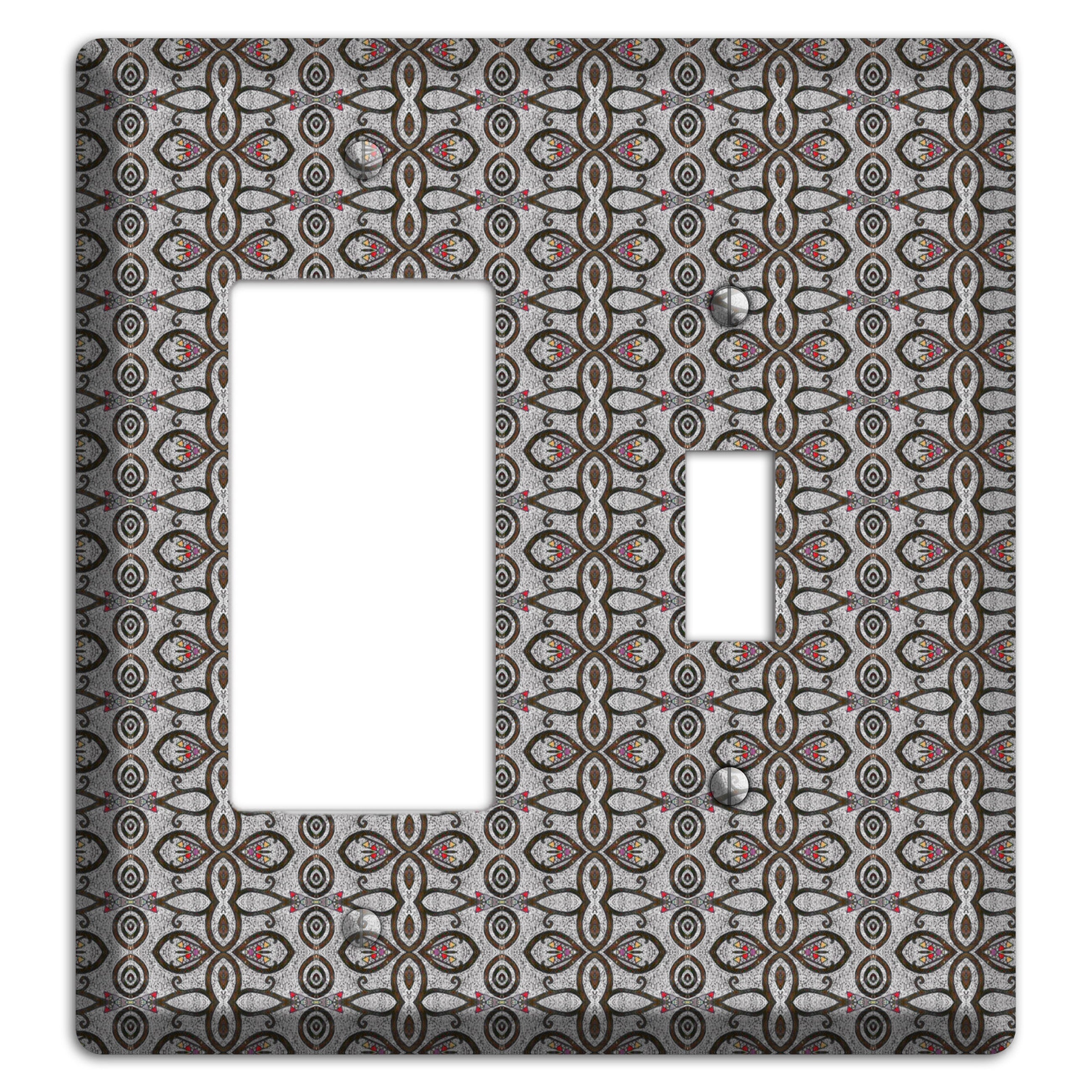 Grey Tapestry Rocker / Toggle Wallplate