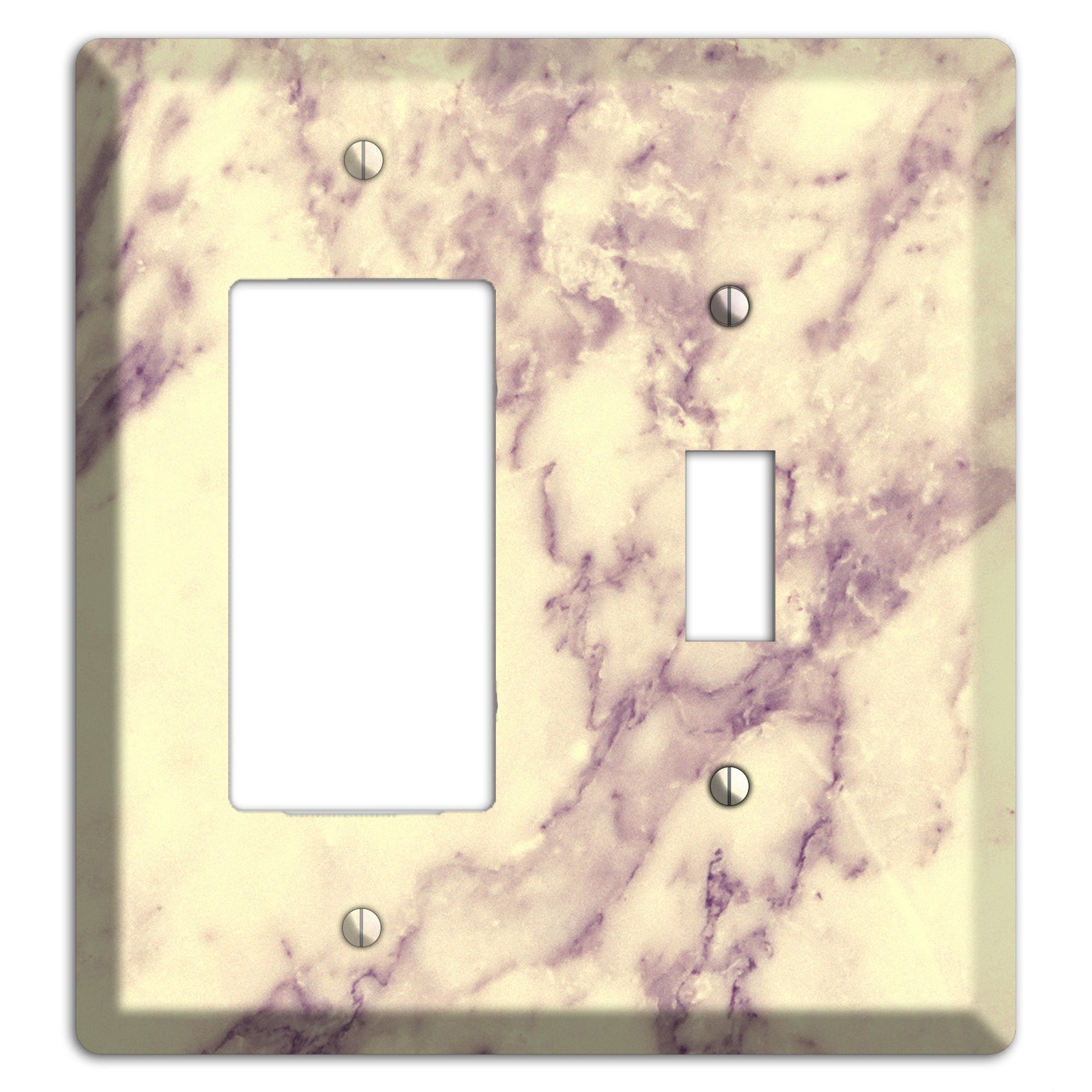 Champagne Marble Rocker / Toggle Wallplate