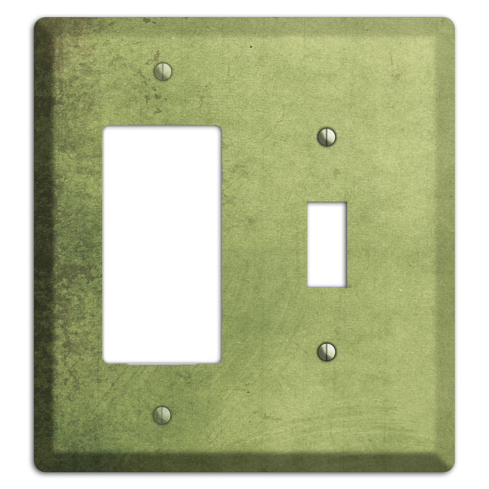 Green Smoke Vintage Grunge Rocker / Toggle Wallplate
