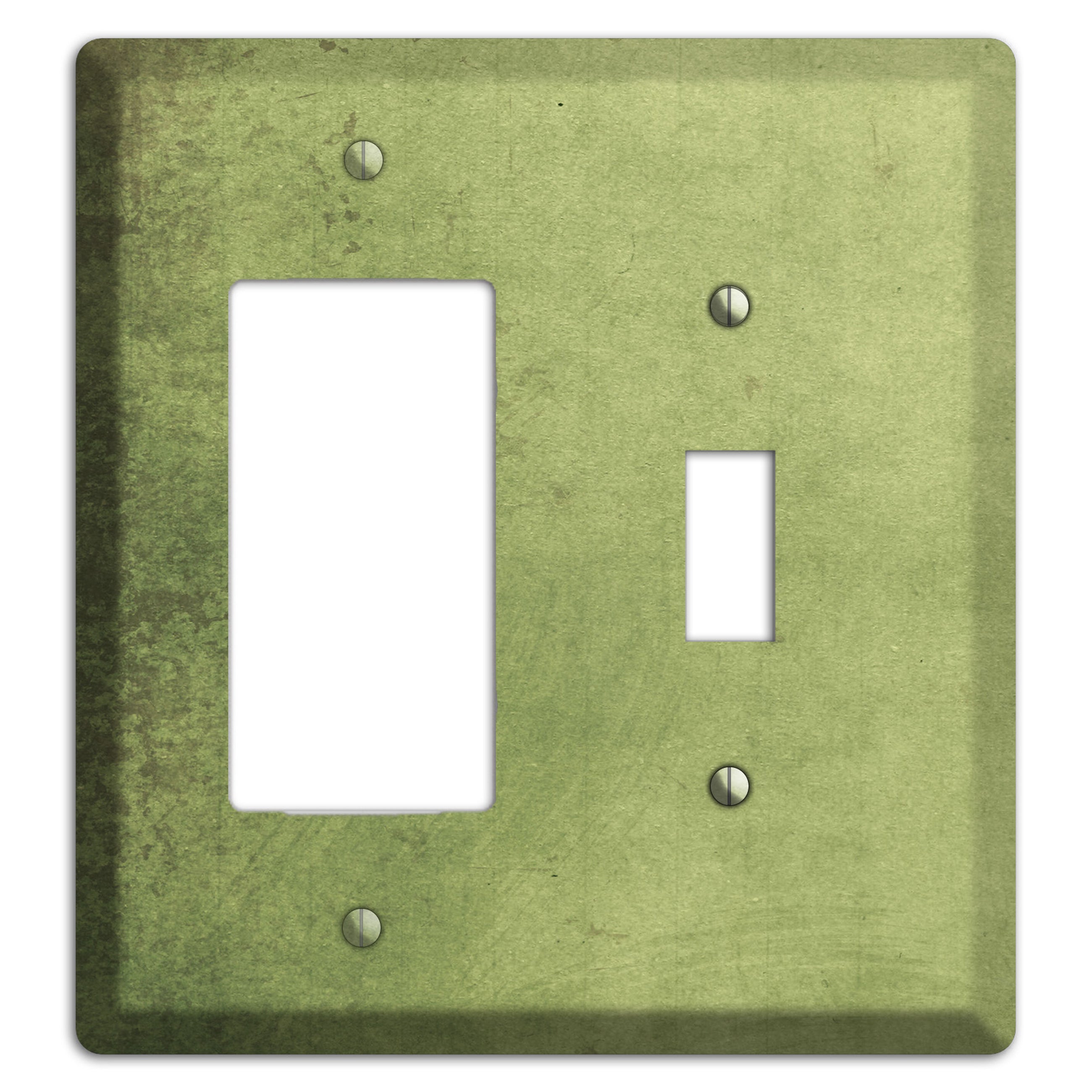 Green Smoke Vintage Grunge Rocker / Toggle Wallplate