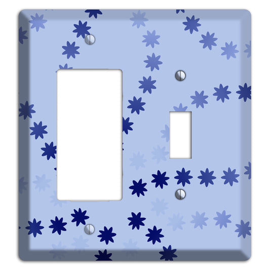 Periwinkle with Blue Constellation Rocker / Toggle Wallplate