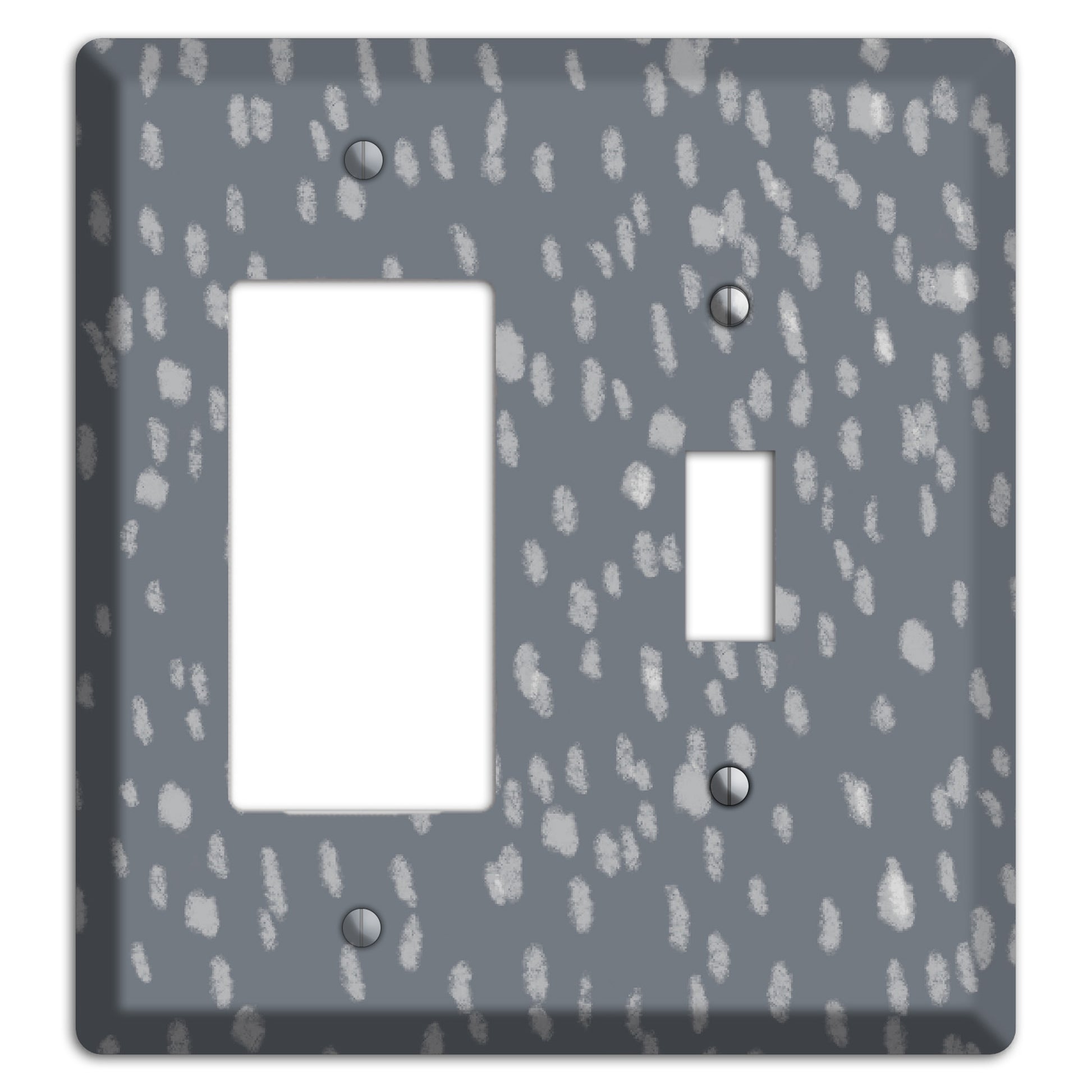 Gray and White Speckle Rocker / Toggle Wallplate