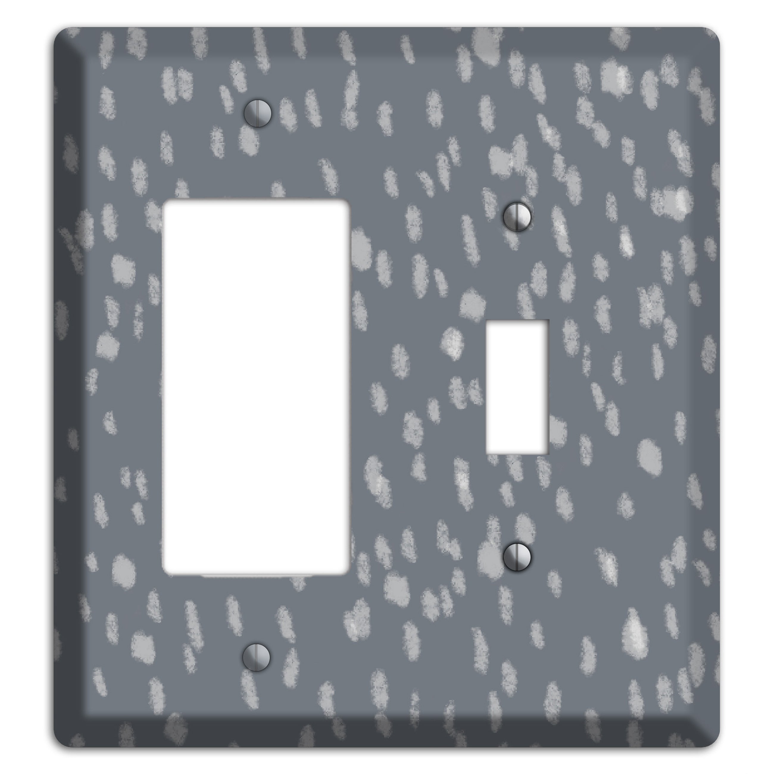 Gray and White Speckle Rocker / Toggle Wallplate