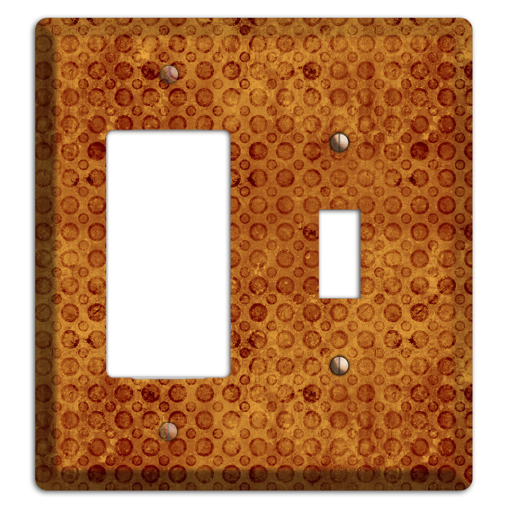 Maroon Circles Rocker / Toggle Wallplate