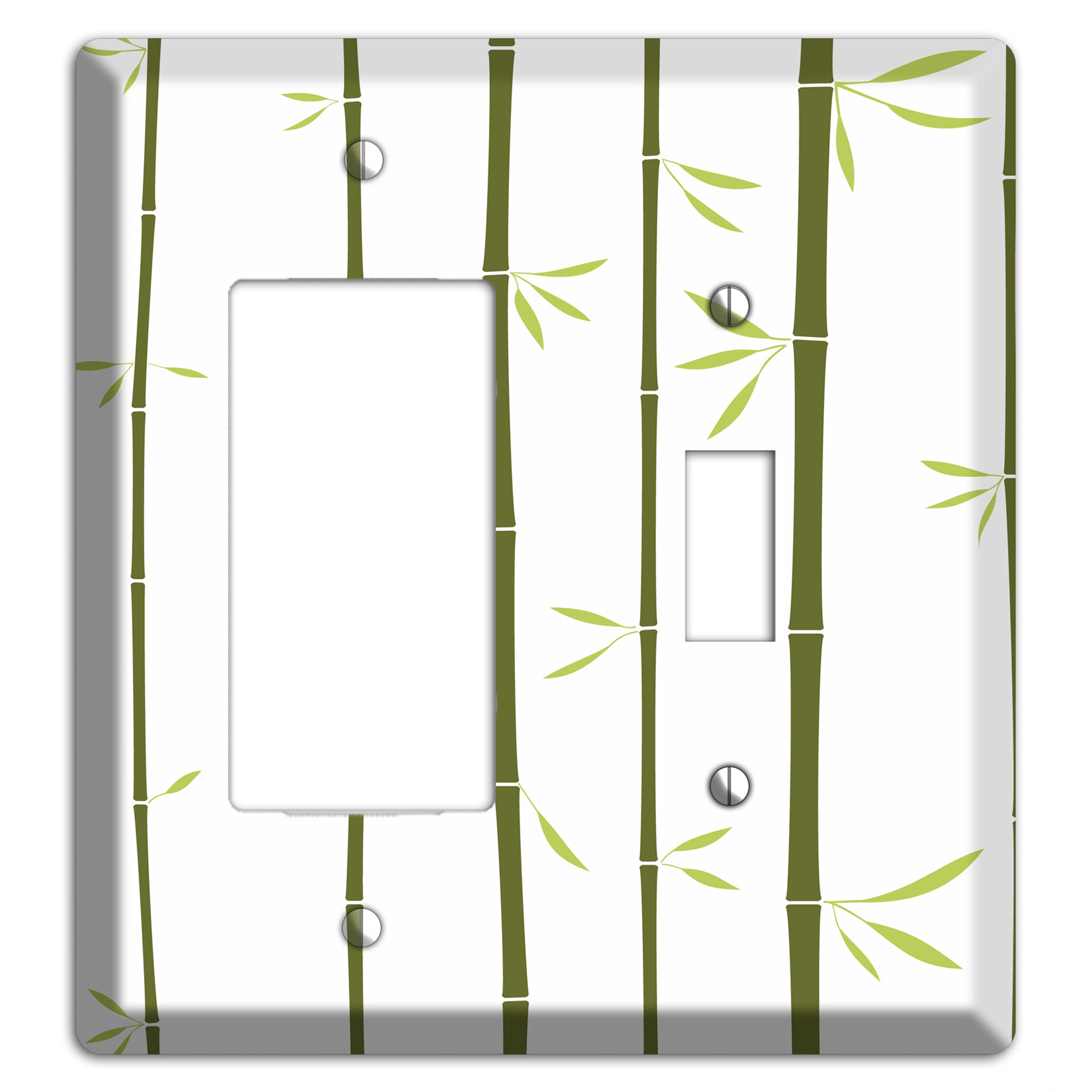Green Bamboo Rocker / Toggle Wallplate