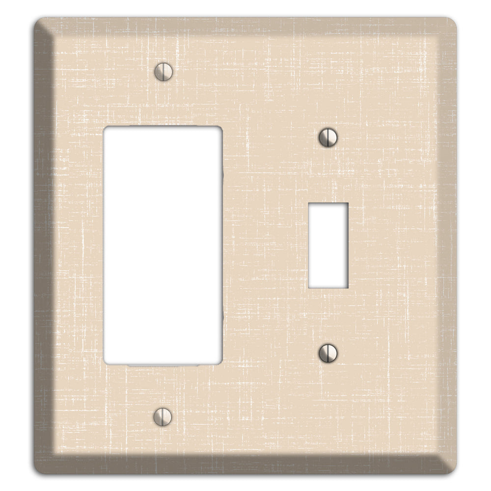 Double Spanish White Neutral Texture Rocker / Toggle Wallplate