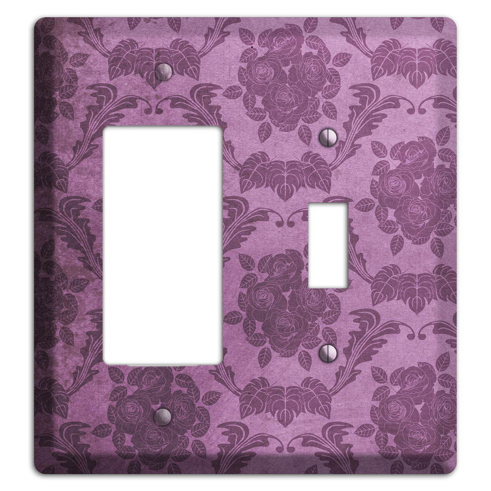 Bouquet Vintage Rose Damask Rocker / Toggle Wallplate