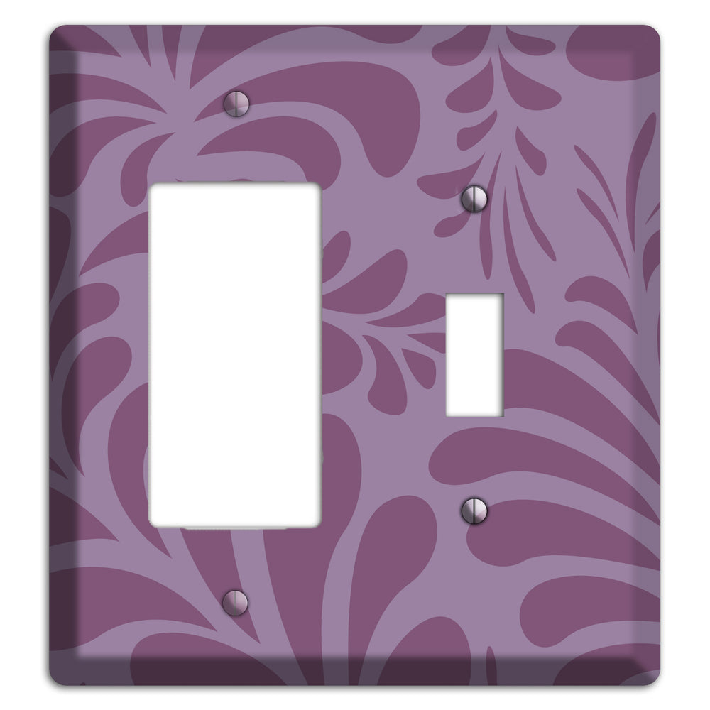 Purple Herati Rocker / Toggle Wallplate