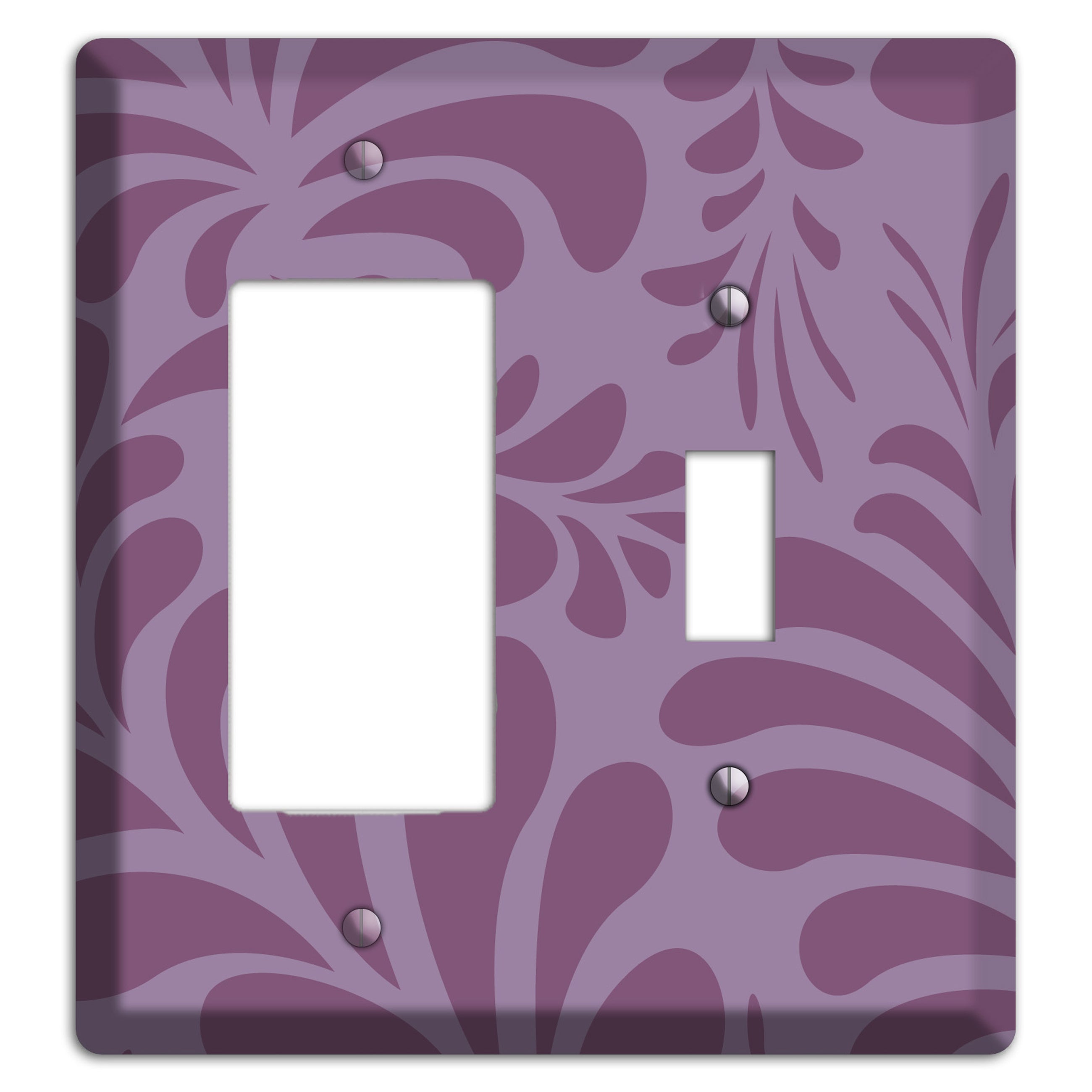 Purple Herati Rocker / Toggle Wallplate