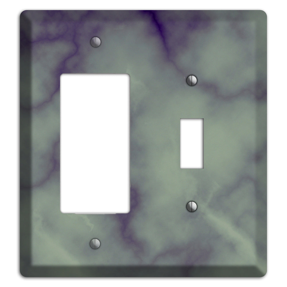 Mid Gray Marble Rocker / Toggle Wallplate