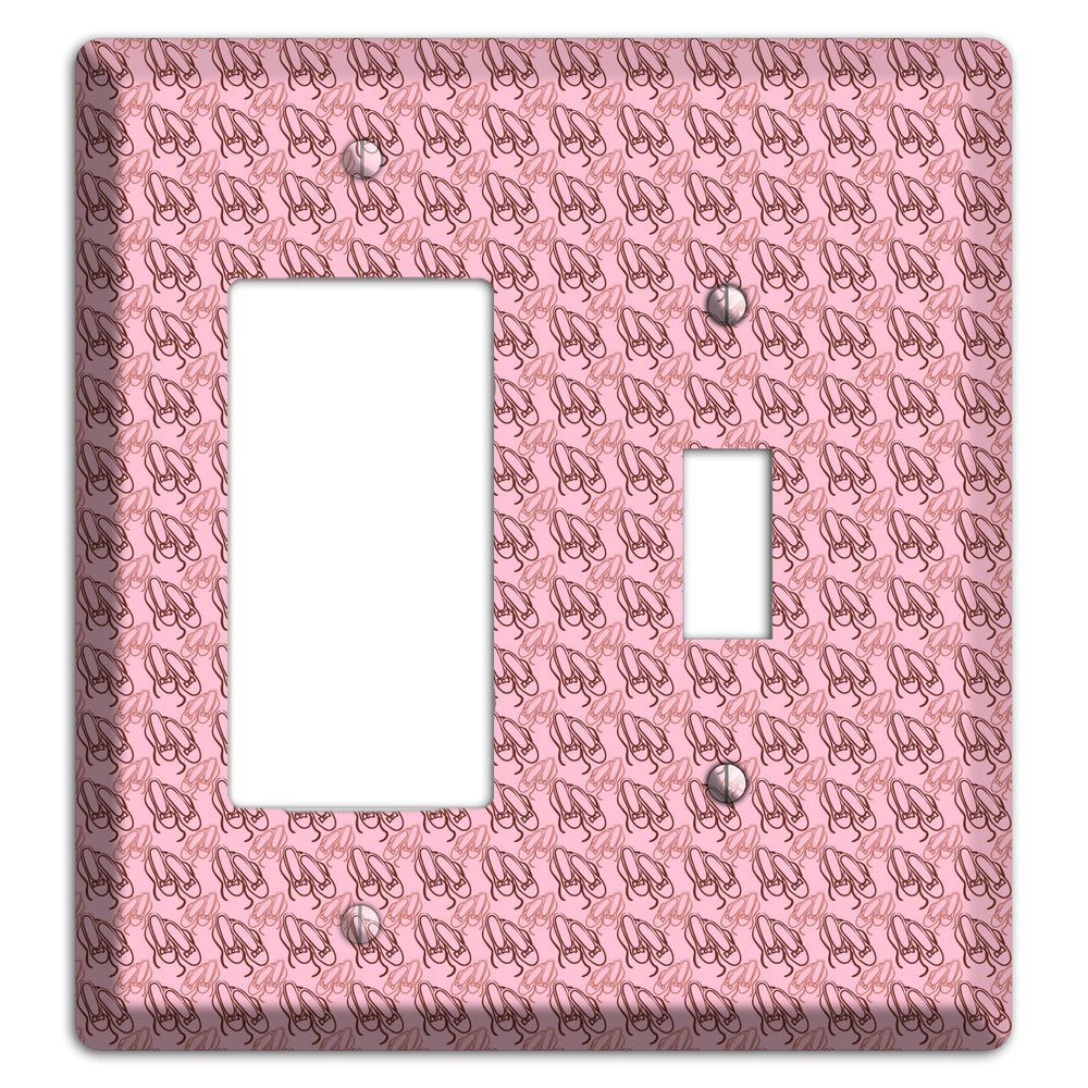 Pink Ballet Slippers Rocker / Toggle Wallplate