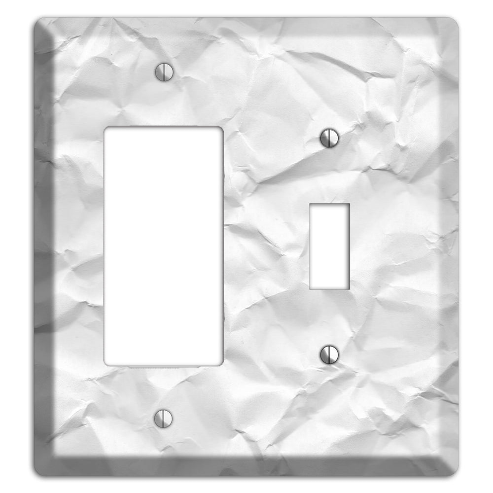 Alto Crinkled Paper Rocker / Toggle Wallplate