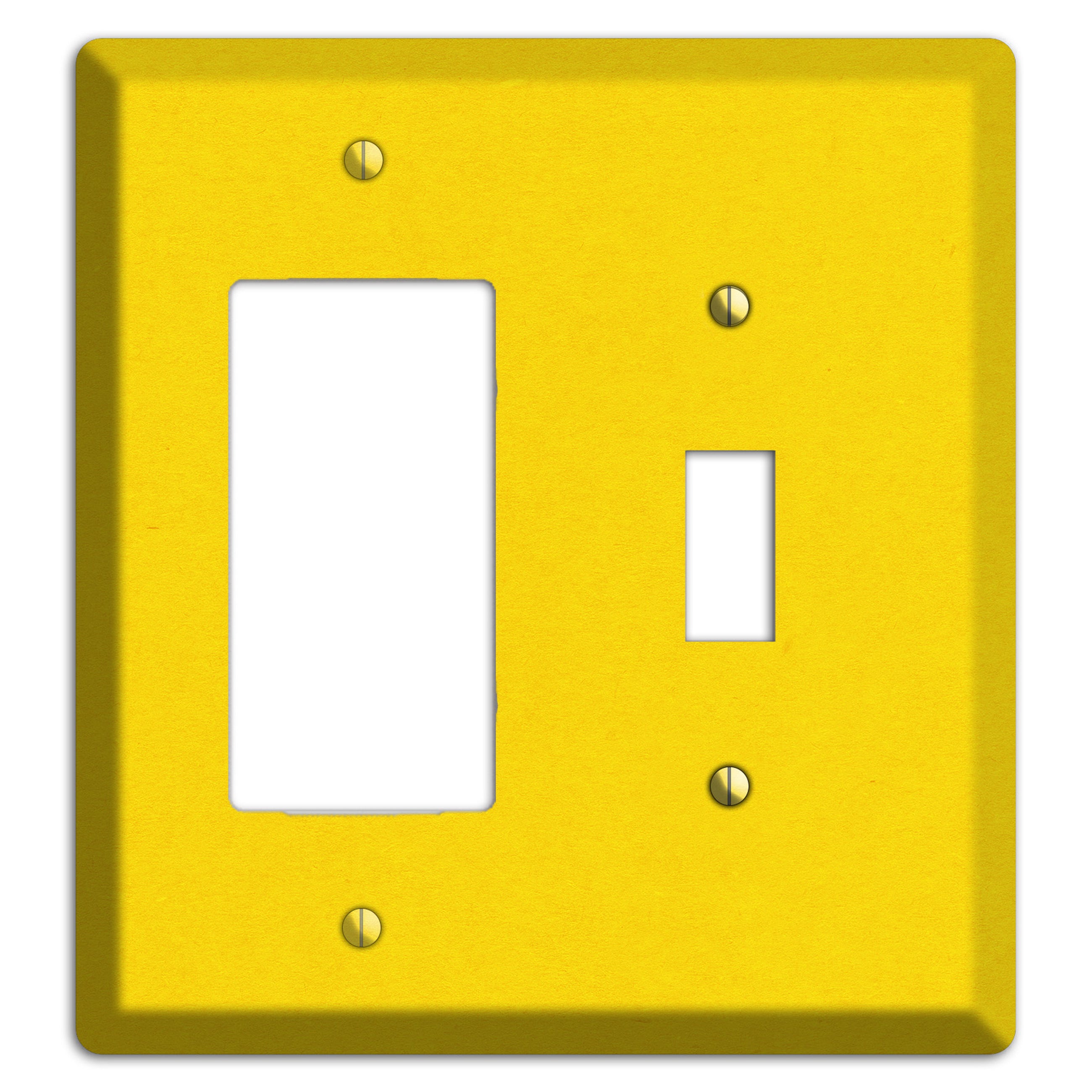 Moon Yellow Kraft Rocker / Toggle Wallplate
